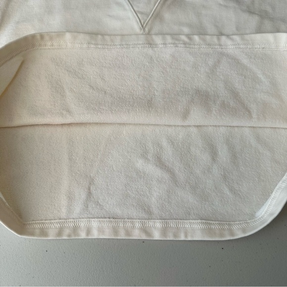 Like New Lululemon Oversized Cropped Crew French Terry Pullover In Cream - Picture 4 of 6